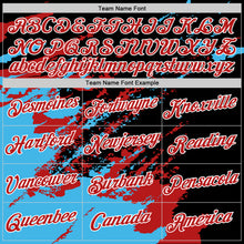 Загрузить изображение в средство просмотра галереи, Custom Stitched Black Red Sky Blue-White 3D Pattern Design Abstract Fragment Art Splash Sports Pullover Sweatshirt Hoodie
