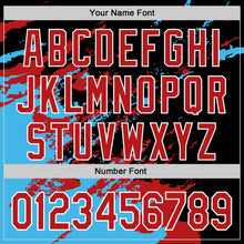 Загрузить изображение в средство просмотра галереи, Custom Stitched Black Red Sky Blue-White 3D Pattern Design Abstract Fragment Art Splash Sports Pullover Sweatshirt Hoodie
