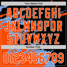 Загрузить изображение в средство просмотра галереи, Custom Stitched Black Orange Powder Blue-White 3D Pattern Design Abstract Fragment Art Splash Sports Pullover Sweatshirt Hoodie
