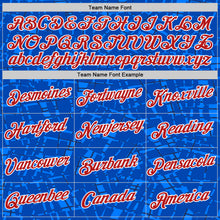 Загрузить изображение в средство просмотра галереи, Custom Stitched Royal Red-White 3D Pattern Design Line Sports Pullover Sweatshirt Hoodie
