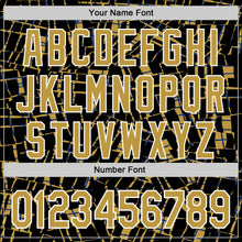 Загрузить изображение в средство просмотра галереи, Custom Stitched Black Old Gold-White 3D Pattern Design Line Sports Pullover Sweatshirt Hoodie
