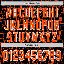 Load image into Gallery viewer, Custom Stitched Black Orange-White 3D Pattern Design Line Sports Pullover Sweatshirt Hoodie
