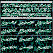 Load image into Gallery viewer, Custom Stitched Black Kelly Green-White 3D Pattern Design Line Sports Pullover Sweatshirt Hoodie
