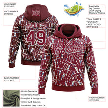 Загрузить изображение в средство просмотра галереи, Custom Stitched Crimson White 3D Pattern Design Line Sports Pullover Sweatshirt Hoodie
