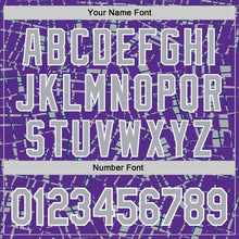 Load image into Gallery viewer, Custom Stitched Purple Gray-White 3D Pattern Design Line Sports Pullover Sweatshirt Hoodie
