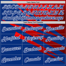 Load image into Gallery viewer, Custom Stitched Royal Red-White 3D Pattern Design Line Sports Pullover Sweatshirt Hoodie
