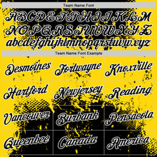 Загрузить изображение в средство просмотра галереи, Custom Stitched Black Yellow-White 3D Pattern Design Abstract Splatter Grunge Art Sports Pullover Sweatshirt Hoodie
