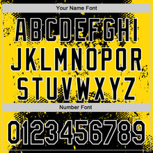 Загрузить изображение в средство просмотра галереи, Custom Stitched Black Yellow-White 3D Pattern Design Abstract Splatter Grunge Art Sports Pullover Sweatshirt Hoodie
