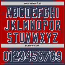 Загрузить изображение в средство просмотра галереи, Custom Stitched Navy Red-White 3D Pattern Design Abstract Splatter Grunge Art Sports Pullover Sweatshirt Hoodie
