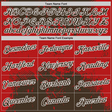 Charger l&#39;image dans la galerie, Custom Stitched Brown Red-White 3D Pattern Design Abstract Splatter Grunge Art Sports Pullover Sweatshirt Hoodie
