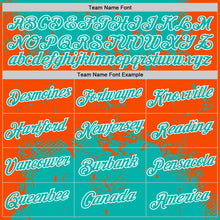 Charger l&#39;image dans la galerie, Custom Stitched Aqua Orange-White 3D Pattern Design Abstract Splatter Grunge Art Sports Pullover Sweatshirt Hoodie
