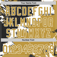 Загрузить изображение в средство просмотра галереи, Custom Stitched Black Old Gold-White 3D Pattern Design Splash Torn Paper Style Sports Pullover Sweatshirt Hoodie
