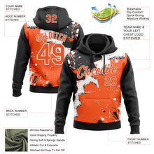 Загрузить изображение в средство просмотра галереи, Custom Stitched Black Orange-White 3D Pattern Design Splash Torn Paper Style Sports Pullover Sweatshirt Hoodie
