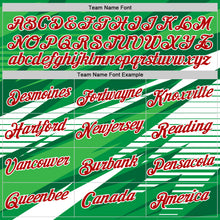 Load image into Gallery viewer, Custom Stitched Kelly Green Red-White 3D Pattern Design Line Sports Pullover Sweatshirt Hoodie
