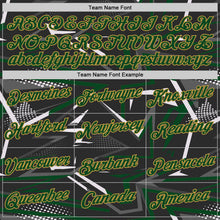 Load image into Gallery viewer, Custom Stitched Black Green Old Gold-White 3D Pattern Design Line Sports Pullover Sweatshirt Hoodie
