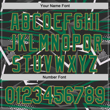 Load image into Gallery viewer, Custom Stitched Black Kelly Green Old Gold-White 3D Pattern Design Line Sports Pullover Sweatshirt Hoodie
