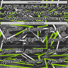 Load image into Gallery viewer, Custom Stitched Black Neon Green-White 3D Pattern Design Line Sports Pullover Sweatshirt Hoodie
