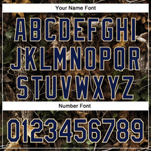 Load image into Gallery viewer, Custom Stitched Black Navy Old Gold-Cream 3D Pattern Design Tree Camo Hunting Sports Pullover Sweatshirt Hoodie
