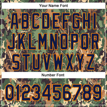 Load image into Gallery viewer, Custom Stitched Green Navy-Bay Orange 3D Pattern Design Tree Camo Hunting Sports Pullover Sweatshirt Hoodie
