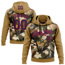 Laden Sie das Bild in den Galerie-Viewer, Custom Stitched Old Gold Navy-Fire Red 3D Pattern Design Tree Camo Hunting Sports Pullover Sweatshirt Hoodie
