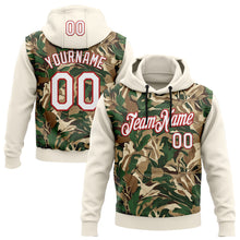 Load image into Gallery viewer, Custom Stitched Cream White-Red 3D Pattern Design Tree Camo Hunting Sports Pullover Sweatshirt Hoodie
