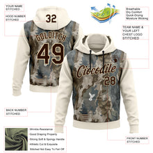 Load image into Gallery viewer, Custom Stitched Cream Brown-Cream 3D Pattern Design Tree Camo Hunting Sports Pullover Sweatshirt Hoodie
