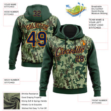 Load image into Gallery viewer, Custom Stitched Green Navy-Bay Orange 3D Pattern Design Tree Camo Hunting Sports Pullover Sweatshirt Hoodie
