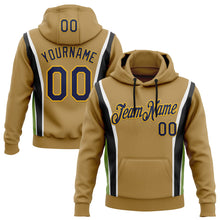 Laden Sie das Bild in den Galerie-Viewer, Custom Stitched Old Gold Navy Black Green Gold-White 3D Pattern Design Sportswear Pullover Sweatshirt Hoodie
