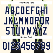 Charger l&#39;image dans la galerie, Custom Stitched Cream Navy Black Green-White 3D Pattern Design Sportswear Pullover Sweatshirt Hoodie
