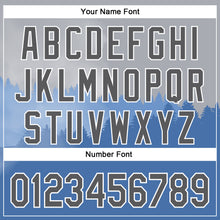 Laden Sie das Bild in den Galerie-Viewer, Custom Stitched Gray Steel Gray Blue-White 3D Pattern Design Natural Scenery Sportswear Pullover Sweatshirt Hoodie
