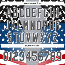 Laden Sie das Bild in den Galerie-Viewer, Custom Stitched Gray Steel Gray Black Blue Red-White 3D Pattern Design American Flag Inspire Patriotic Sportswear Pullover Sweatshirt Hoodie

