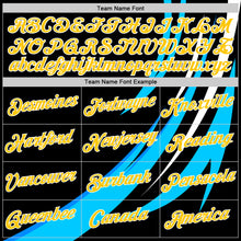 Laden Sie das Bild in den Galerie-Viewer, Custom Stitched Black Yellow Blue-White 3D Pattern Design Sportswear Pullover Sweatshirt Hoodie
