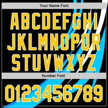 Laden Sie das Bild in den Galerie-Viewer, Custom Stitched Black Yellow Blue-White 3D Pattern Design Sportswear Pullover Sweatshirt Hoodie
