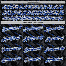 Load image into Gallery viewer, Custom Stitched Black Royal-White 3D Pattern Design Slant Lines Sports Pullover Sweatshirt Hoodie
