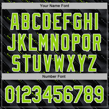 Load image into Gallery viewer, Custom Stitched Black Neon Green-White 3D Pattern Design Slant Lines Sports Pullover Sweatshirt Hoodie
