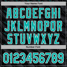 Laden Sie das Bild in den Galerie-Viewer, Custom Stitched Black Aqua-White 3D Pattern Design Slant Lines Sports Pullover Sweatshirt Hoodie
