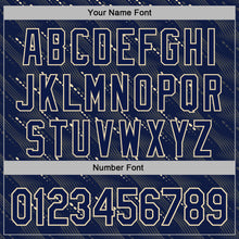 Загрузить изображение в средство просмотра галереи, Custom Stitched Navy Cream 3D Pattern Design Slant Lines Sports Pullover Sweatshirt Hoodie
