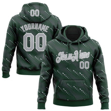 Charger l'image dans la galerie, Custom Stitched Green Gray-White 3D Pattern Design Slant Lines Sports Pullover Sweatshirt Hoodie
