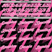 Load image into Gallery viewer, Custom Stitched Black Pink-White 3D Pattern Design Zigzag Shape Sports Pullover Sweatshirt Hoodie
