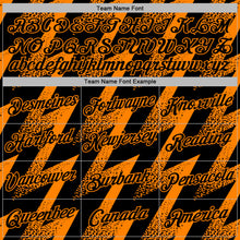 Load image into Gallery viewer, Custom Stitched Black Bay Orange 3D Pattern Design Zigzag Shape Sports Pullover Sweatshirt Hoodie
