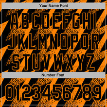 Load image into Gallery viewer, Custom Stitched Black Bay Orange 3D Pattern Design Zigzag Shape Sports Pullover Sweatshirt Hoodie
