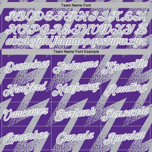 Загрузить изображение в средство просмотра галереи, Custom Stitched Purple Gray-White 3D Pattern Design Zigzag Shape Sports Pullover Sweatshirt Hoodie
