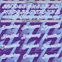 Загрузить изображение в средство просмотра галереи, Custom Stitched Purple Light Blue-White 3D Pattern Design Zigzag Shape Sports Pullover Sweatshirt Hoodie
