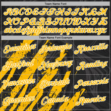 Load image into Gallery viewer, Custom Stitched Black Gold-White 3D Pattern Design Splash Sports Pullover Sweatshirt Hoodie
