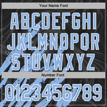 Charger l'image dans la galerie, Custom Stitched Black Light Blue-White 3D Pattern Design Splash Sports Pullover Sweatshirt Hoodie
