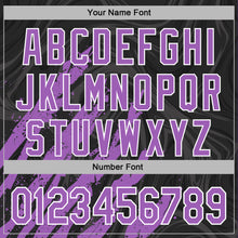 Загрузить изображение в средство просмотра галереи, Custom Stitched Black Medium Purple-White 3D Pattern Design Splash Sports Pullover Sweatshirt Hoodie
