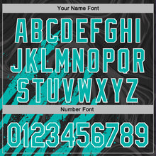 Load image into Gallery viewer, Custom Stitched Black Aqua-White 3D Pattern Design Splash Sports Pullover Sweatshirt Hoodie
