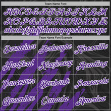 Load image into Gallery viewer, Custom Stitched Black Purple-White 3D Pattern Design Splash Sports Pullover Sweatshirt Hoodie
