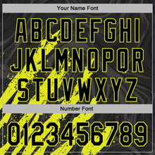 Загрузить изображение в средство просмотра галереи, Custom Stitched Black Neon Yellow 3D Pattern Design Splash Sports Pullover Sweatshirt Hoodie

