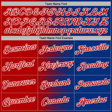 Charger l'image dans la galerie, Custom Stitched Royal Red-White 3D Pattern Design Gradient Line Sports Pullover Sweatshirt Hoodie
